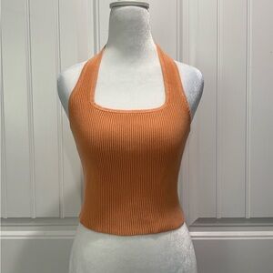GB Orange Ribbed Tank Top Size L